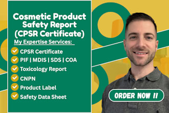 write cpsr cspr pif coa msds gmp sds cpnp for cosmetic product in uk, eu