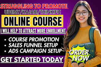 online course, course promotion, udemy promotion, course marketing, sales funnel
