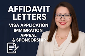 write visa application immigration appeal and sponsorship affidavit letters