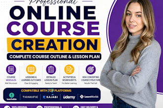 create a professional online course curriculum and lesson plan
