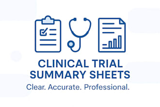 create clear and professional clinical trial summary sheets for your research