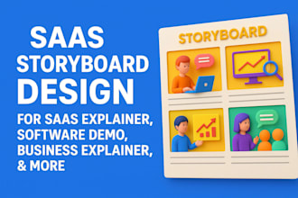 create a professional saas storyboard and 2d animation for your explainer video