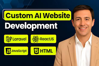 do custom ai saas development as full stack developer, front end developer