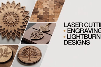 convert design into laser cutting, engraving, etching, and lightburn ready files