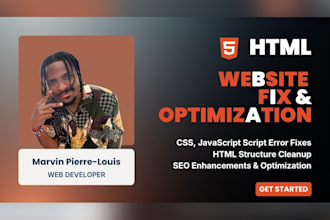 fix and optimize your html or html5 website for performance, seo, and clean code