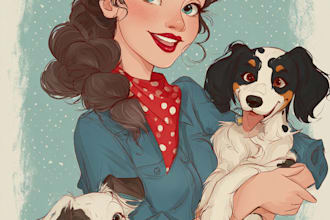 create a unique disney pet portrait