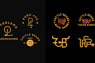 design vintage western cattle brand cattle farm logo