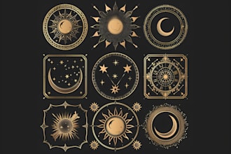 design sacred geometry, mystical and spiritual mandala logo