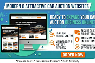 car auction website bidding website car rental website multivendor yacht website