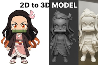 convert your 2d image, sketch, or photo into a 3d printable stl model