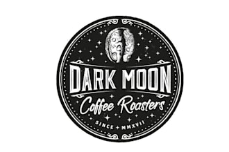 design fantastic dark moon coffee roasters logo