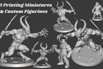 3d printing miniatures and custom figurines 3d character 3d model for printing