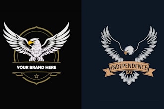 design vintage falcon eagle wings logo