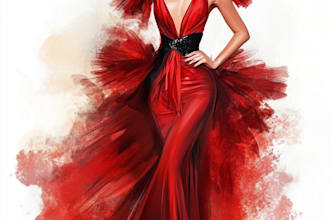draw a fashion or editorial illustration