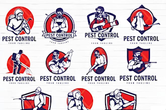 make amazing pest control cartoon t shirt logo design