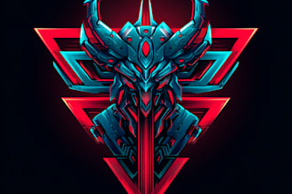 design futuristic cyberpunk logo or typography