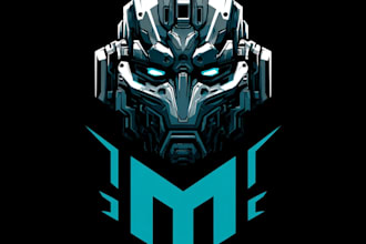 make unique fantasy cyberpunk horror logo