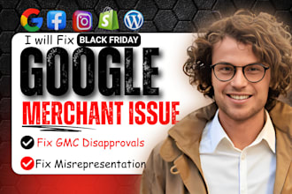 fix gmc misrepresentation, black friday fast approval, suspensions, feed errors