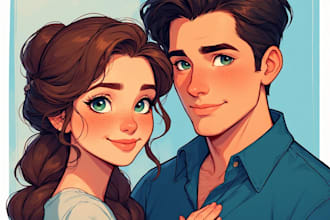 paint custom couple portrait for you