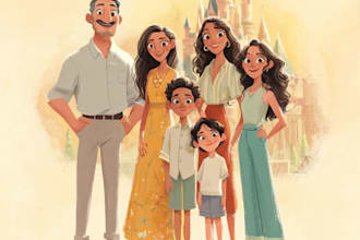 design a disney family portrait