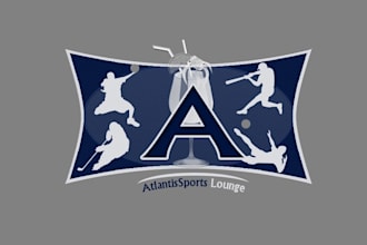 design best quality atlantis sports lounge logo