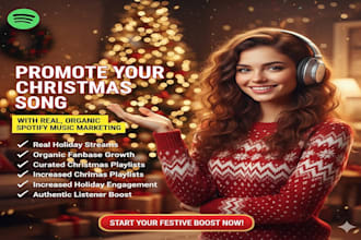 promote your christmas song with real, organic spotify music marketing