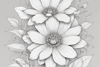 draw botanical and animal tattoo design
