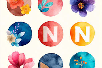 design a watercolor logo