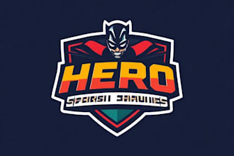 design super hero sports leagues logo