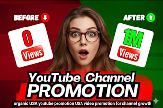 organic USA youtube promotion USA video promotion for channel growth
