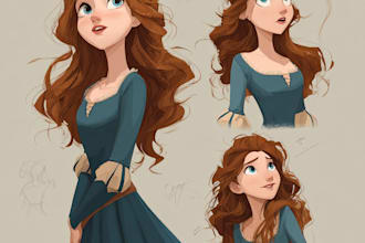 create a awesome  disney cartoon portrait