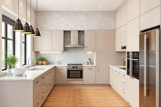 create design and render your kitchen, residential interior