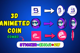 desing custom 3d crypto coin