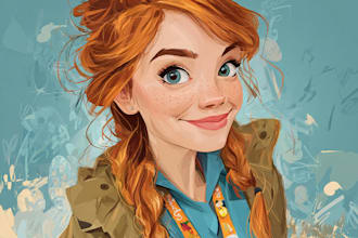 draw your portrait in charming disney animation style