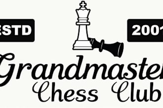 design wonderful chess master game logo