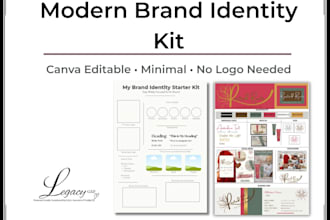 create a clean, modern brand identity kit in canva for your business
