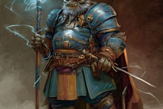 create fantasy dnd character or dnd character design
