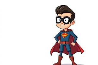 make a cartoon and caricature like super hero