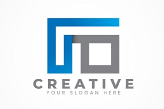 design vintage rectangular shape logo