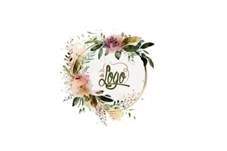 make a custom floral logo design with hand drawn elements