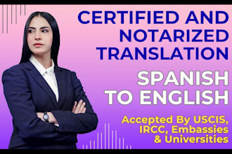 give spanish to english translation general or certified
