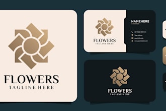 create a stylish and elegant feminine flower logo