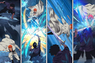 professionally draw webtoon comics for you