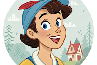 portrait into a disney style cartoon