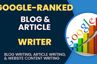 write blogs and articles that rank on first page of google and search engines