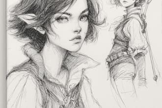 fantasy character sketch for you