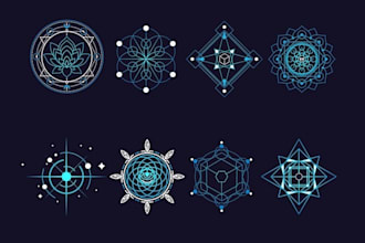 do unique sacred geometry, spiritual, mystical logo