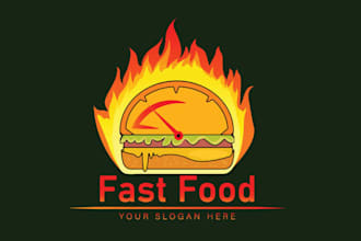 do restaurant, fastfood, BBQ, food truck and 3d food logo design
