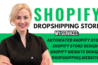 build automated shopify dropshipping store design