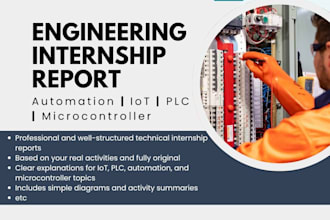 write professional internship reports on iot, automation, microcontrollers etc
